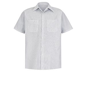 Red Kap Shirts -  Men's Short Sleeve Striped Work Shirt