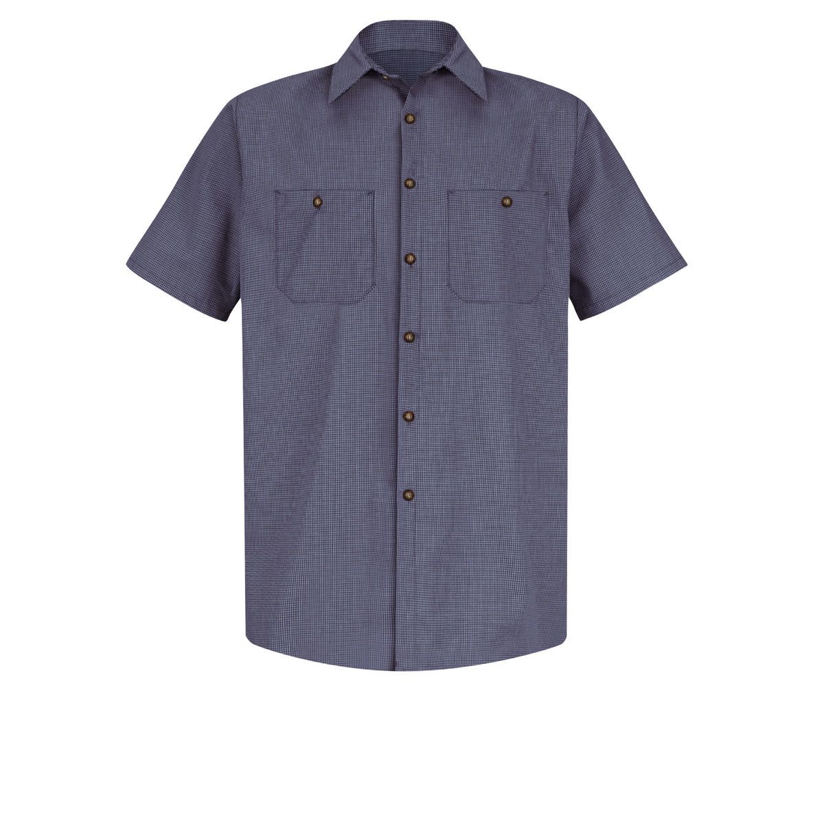 Red Kap Shirts -  Men's Short Sleeve Striped Work Shirt