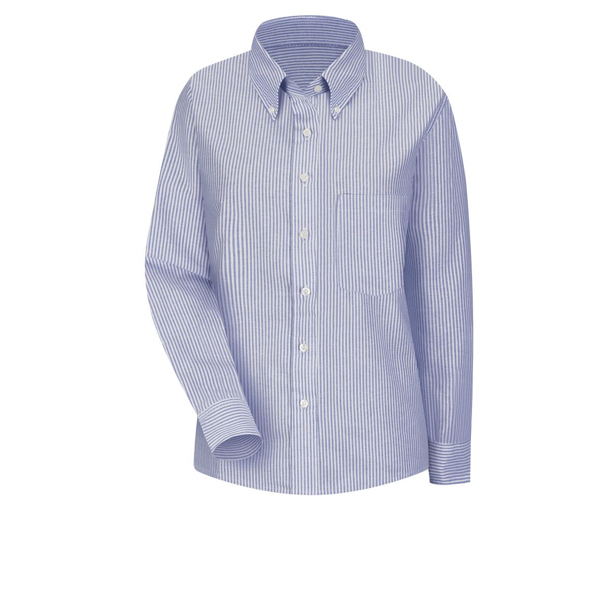 Red Kap Shirts -  Women's Blu/Wh Str Drs Shirt 60/40 Oxf