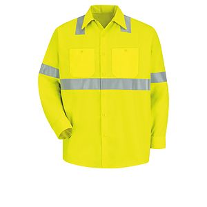 Red Kap Hi-Visibility - Men's Hi-Visibility Long Sleeve Work Shirt