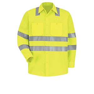 Red Kap Hi-Visibility - Men's Hi-Visibility Long Sleeve Work Shirt