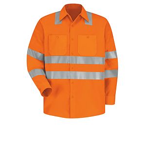 Red Kap Hi-Visibility - Men's Hi-Visibility Long Sleeve Work Shirt