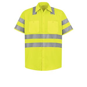 Red Kap Hi-Visibility - Men's Hi-Visibility Short Sleeve Work Shirt