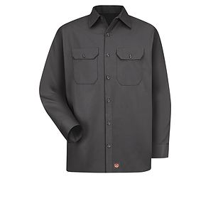 Red Kap Shirts -  Men's Long Sleeve Utility Uniform Shirt