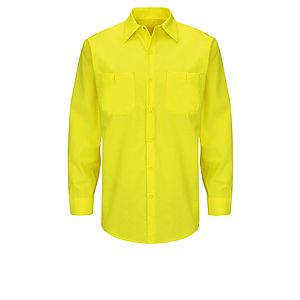 Red Kap Hi-Visibility -  Men's Hi-Visibility Long Sleve Ripstop Work Shirt