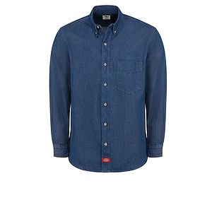 Dickies Shirts - Men's Denim Long-Sleeve Work Shirt
