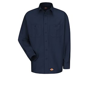 Dickies Shirts - Men's Long Sleeve Black Canvas Workshirt