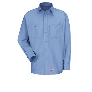Dickies Shirts - Men's Long Sleeve Black Canvas Workshirt