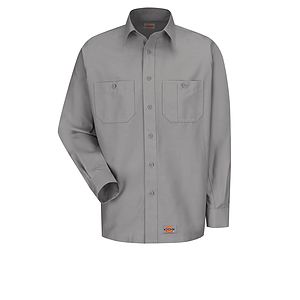 Dickies Shirts - Men's Long Sleeve Black Canvas Workshirt