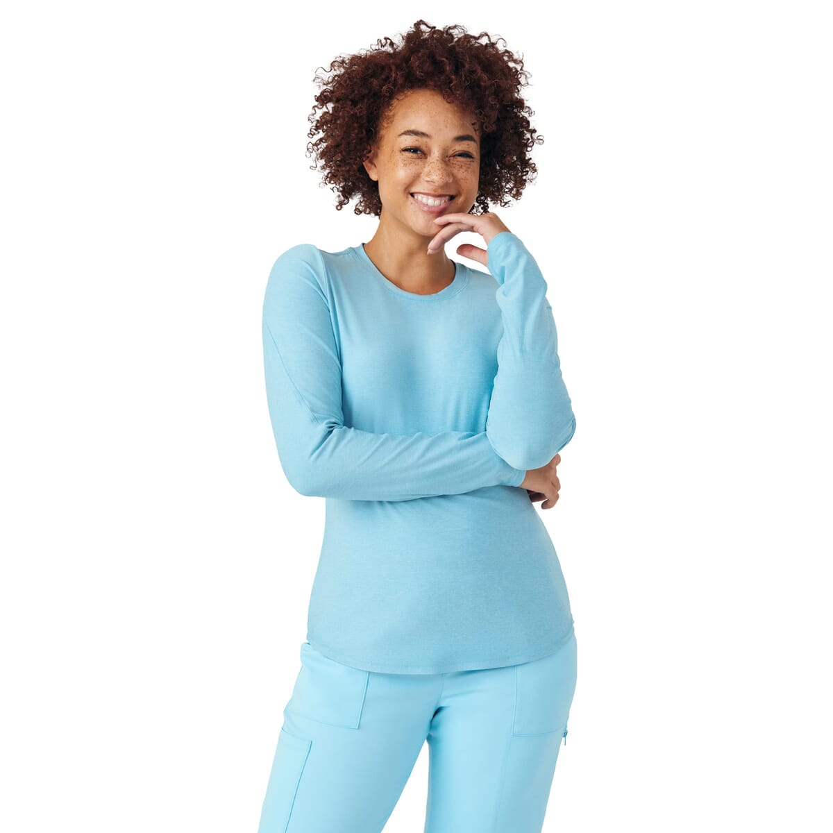 White Cross - VIBE - Women's Shirttail Hemline Underscrub Tee