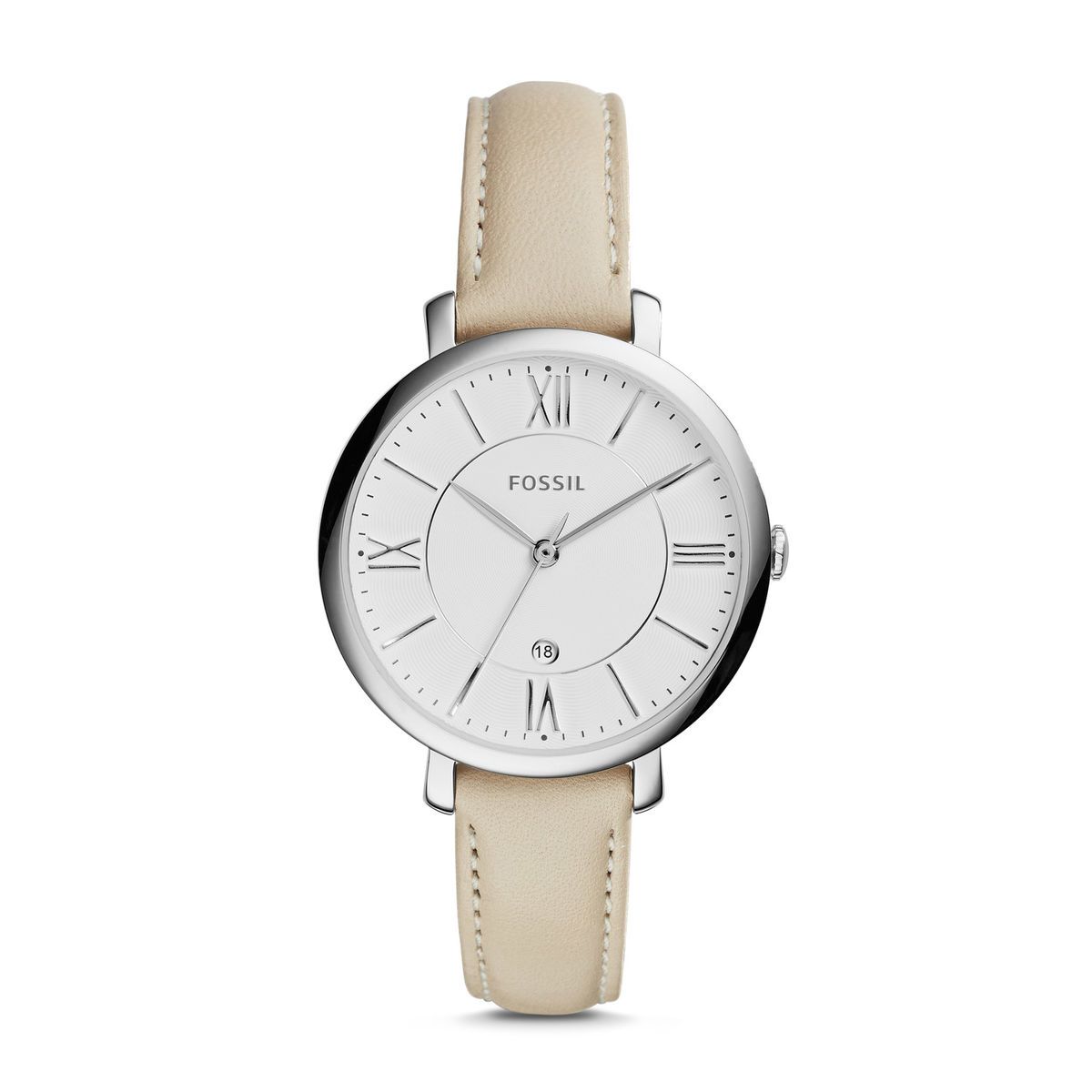 Fossil Jacqueline White Leather Watch