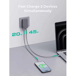AUKEY Comet Slim 67W PD Wall Charger with GaN Technology PA-C4