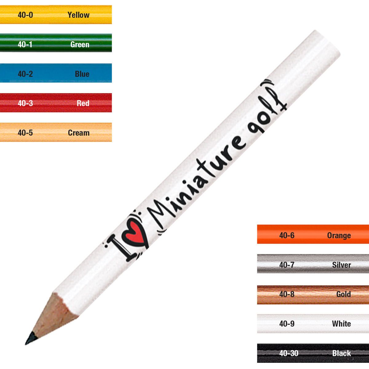Promotional Golf pencil without eraser Personalized With Your Custom Logo