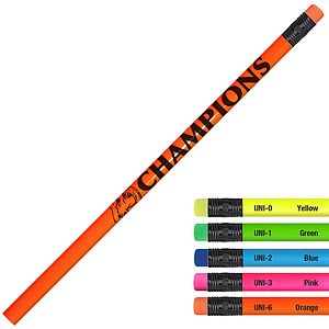 Unicorn 2 Pencil wMatching Neon Eraser