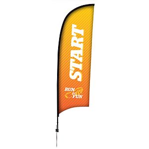 9' Premium Razor Sail Sign Kit (Single-Sided with Ground Spike)