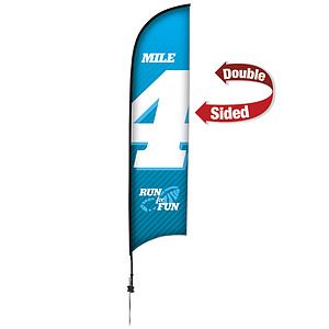 13' Premium Razor Sail Sign Kit (Double-Sided with Ground Spike)