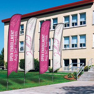 17' Premium Razor Sail Sign Kit (Single-Sided with Ground Spike)