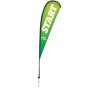 15' Premium Teardrop Sail Sign Kit (Single-Sided with Ground Spike)