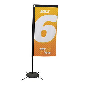 7' Premium Rectangle Sail Sign Kit (Single-Sided with Scissor Base)