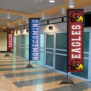 10' Premium Rectangle Sail Sign Kit (Single-Sided with Scissor Base)