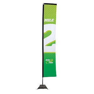14.5' Premium Rectangle Sail Sign Kit (Single-Sided with Scissor Base)