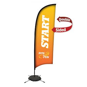 9' Premium Razor Sail Sign Kit (Double-Sided with Scissor Base)