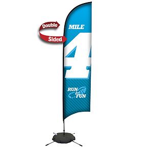 13' Premium Razor Sail Sign Kit (Double-Sided with Scissor Base)