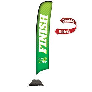 17' Premium Razor Sail Sign Kit (Double-Sided with Scissor Base)