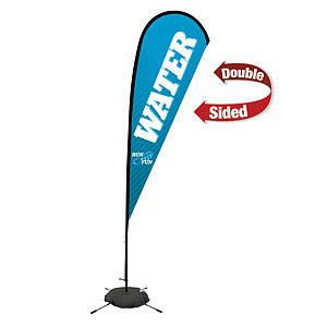 11.5' Premium Teardrop Sail Sign Kit (Double-Sided with Scissor Base)
