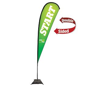 15' Premium Teardrop Sail Sign Kit (Double-Sided with Scissor Base)
