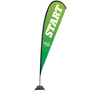 15' Premium Teardrop Sail Sign Kit (Single-Sided with Scissor Base)
