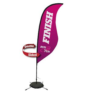 9' Premium Sabre Sail Sign Kit (Double-Sided with Scissor Base)