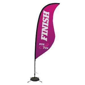 9' Premium Sabre Sail Sign Kit (Single-Sided with Scissor Base)
