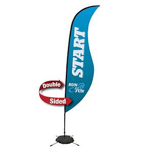 13' Premium Sabre Sail Sign Kit (Double-Sided with Scissor Base)