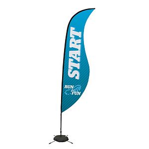 13' Premium Sabre Sail Sign Kit (Single-Sided with Scissor Base)