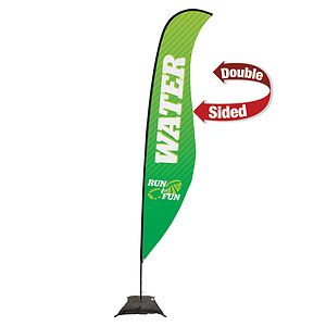 17' Premium Sabre Sail Sign Kit (Double-Sided with Scissor Base)