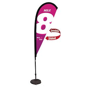 6' Premium Teardrop Sail Sign Kit (Double-Sided with Scissor Base)
