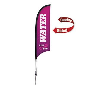 7' Premium Razor Sail Sign Kit (Double-Sided with Ground Spike)