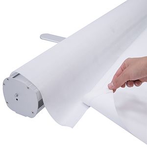 31.5" Economy Plus Retractor Replacement Banner (No-Curl Hybrid Media)