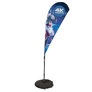 6' Streamline Teardrop Sail Sign Kit (Single-Sided with Scissor Base)