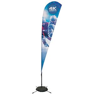 11.5' Streamline Teardrop Sail Sign Kit (Single-Sided with Scissor Base)