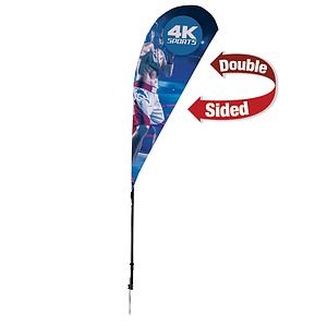 6' Streamline Teardrop Sail Sign Kit (Double-Sided with Ground Spike)