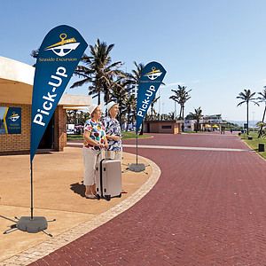 8' Streamline Teardrop Sail Sign Flag Kit (Single-Sided with Scissor Base)