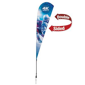 11.5' Streamline Teardrop Sail Sign Kit (Double-Sided with Ground Spike)