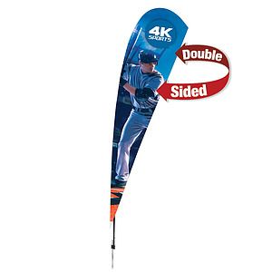 15' Streamline Teardrop Sail Sign Kit (Double-Sided with Ground Spike)