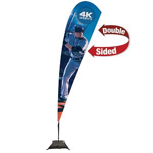 15' Streamline Teardrop Sail Sign Kit (Double-Sided with Scissor Base)