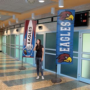 7' Streamline Rectangle Sail Sign Kit (Single-Sided with Scissor Base)