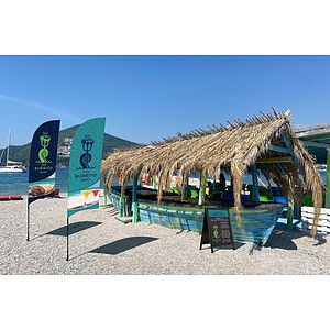 9' Streamline Razor Sail Sign Kit (Double-Sided with Ground Spike)
