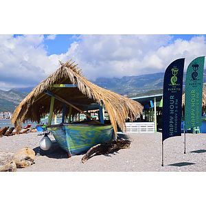 13' Streamline Razor Sail Sign Flag Kit (Single-Sided with Ground Spike)