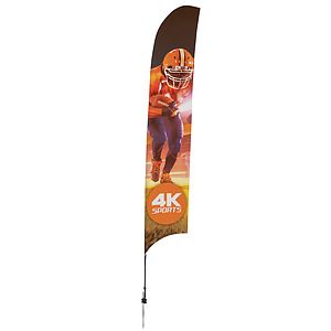 17' Streamline Razor Sail Sign Kit (Single-Sided with Ground Spike)